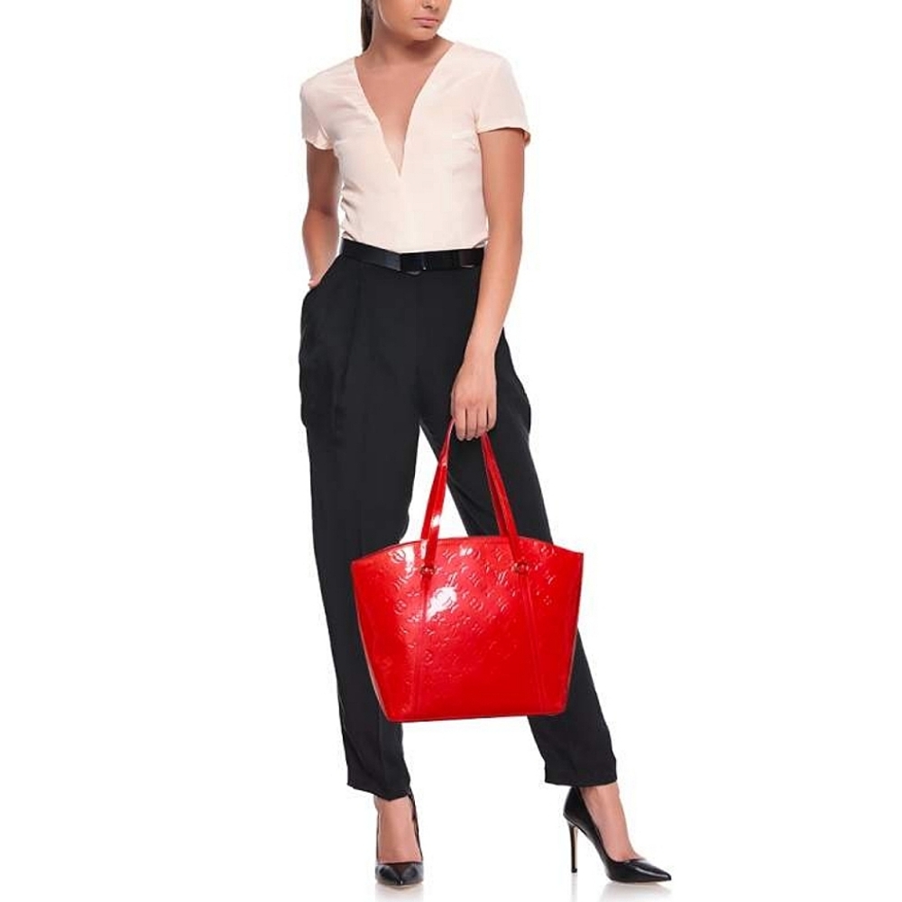 Louis Vuitton Avalon Rouge Grenadine GM Monogram Vernis Bag - Picture 3 of 17